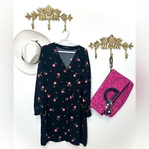 Shabby chic shirt dress L ptp 23” l 36”